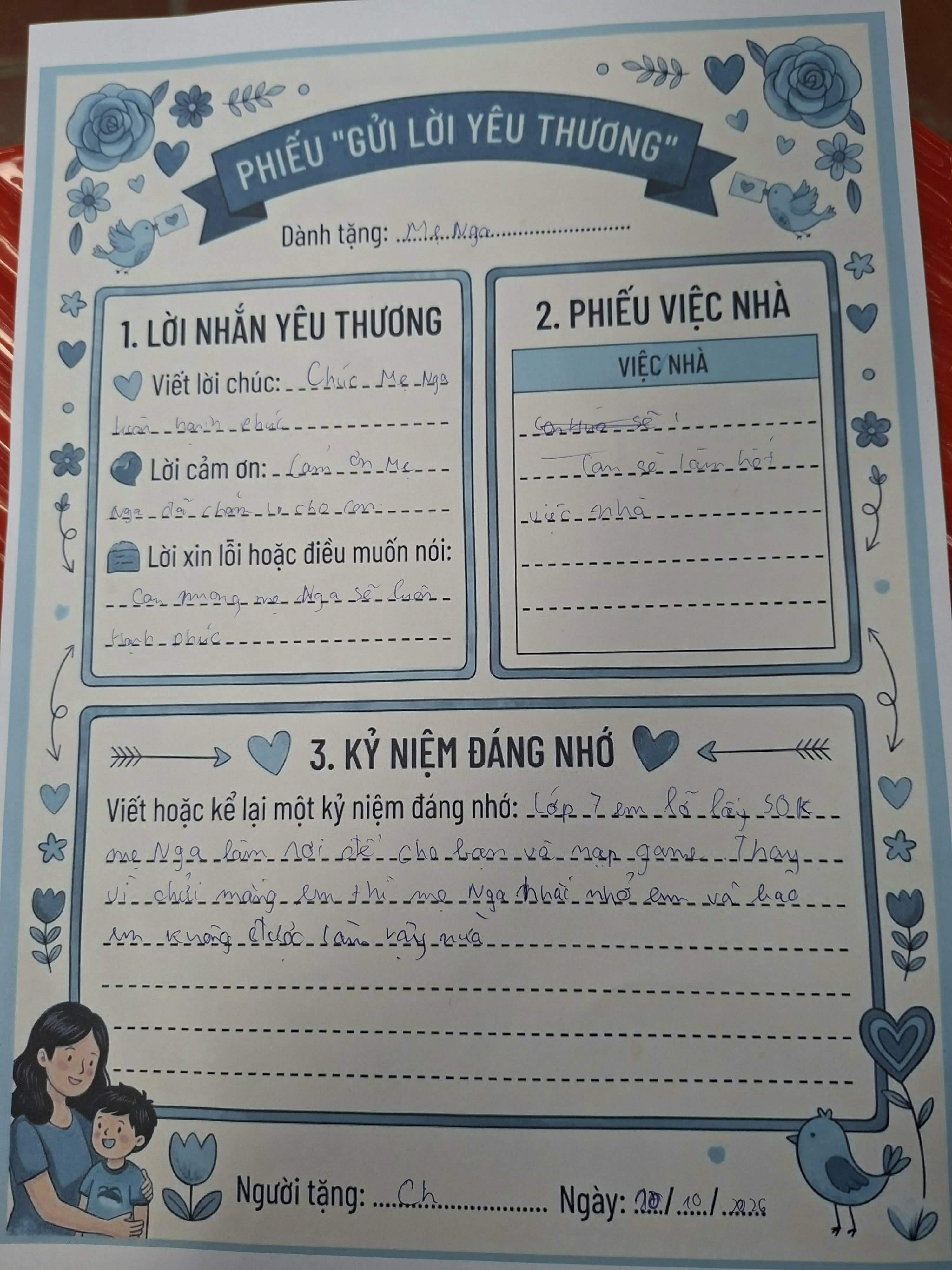 Lá thư đạo đức giả gửi mẹ
